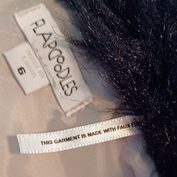 FLAPDOODLES girls NEW puffed leopard vest size 6 gray, black, pink w/black fur - Picture 8 of 11